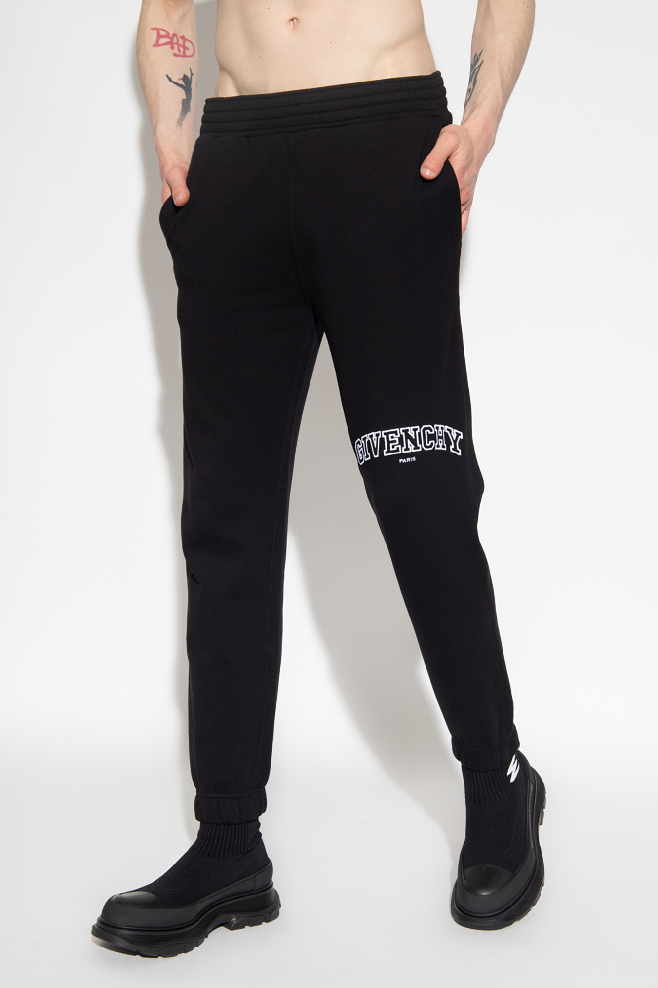 Givenchy MEN ACCESSORIES CAPS Tgkb5Shops Switzerland Black Sweatpants with logo Givenchy